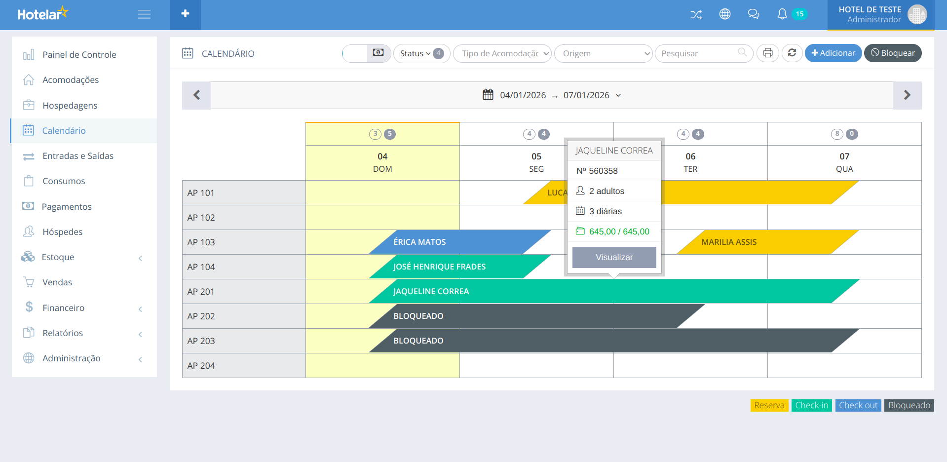 Simplifique a gestão das suas reservas